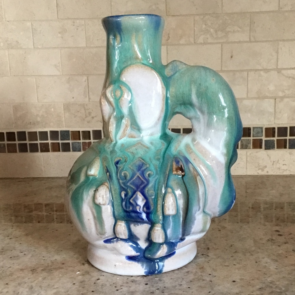 Vintage RARE Handmade Ceramic Pottery Vase - Picture 2 of 14